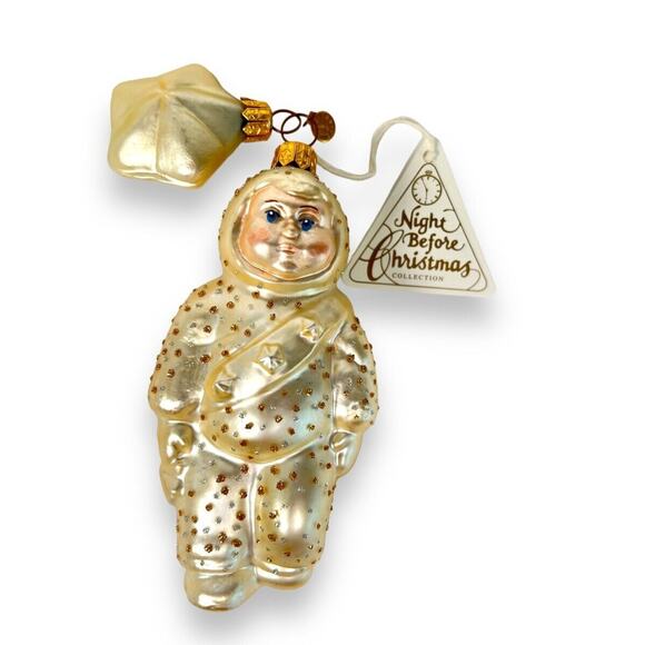 Snowbabies Ornament Dept 56 Night Before Christmas Blown Glass Wearing Star Sash - Picture 1 of 12